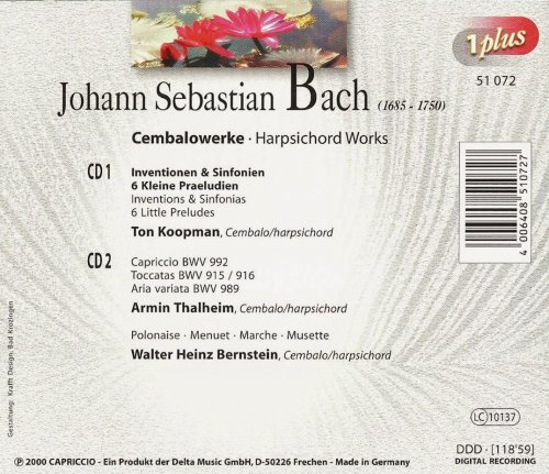 Ton Koopman, Armin Thalheim, Walter Heinz Bernstein - J.S. Bach: Harpsichord Works (2000) CD-Rip