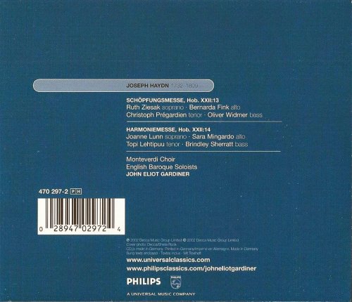 English Baroque Soloists, John Eliot Gardiner - Haydn: Schöpfungsmesse, Harmoniemesse (2002) CD-Rip