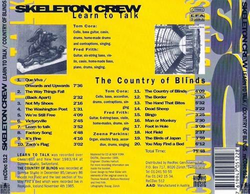 Skeleton Crew - Learn To Talk & The Country Of Blinds (1990)