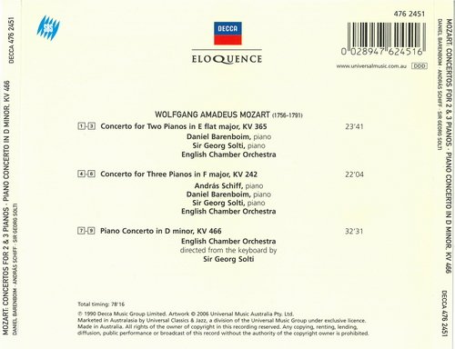 Daniel Barenboim, Andras Schiff, Georg Solti - Mozart: Piano Concertos (2006) CD-Rip