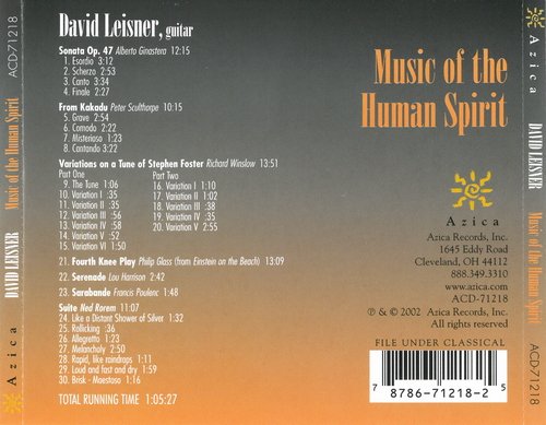 David Leisner - Music of the Human Spirit (2002) CD-Rip