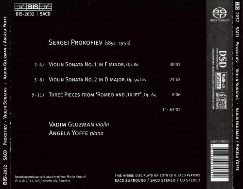 Vadim Gluzman, Angela Yoffe - Prokofiev: Violin Sonatas (2013) CD-Rip