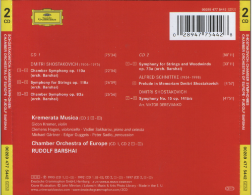 Chamber Orchestra of Europe, Rudolf Barshai - Shostakovich: Chamber Symphonies (2005)