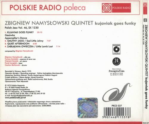 Zbigniew Namyslowski Quintet - Kujaviak Goes Funky (1975) CD Rip