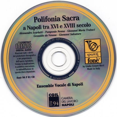 Ensemble Vocale di Napoli, Antonio Spagnolo - Scarlatti: Ensemble Vocale di Napoli / Polifonia Sacra A Napoli Tra XVI & XVIII Scolo (1994)