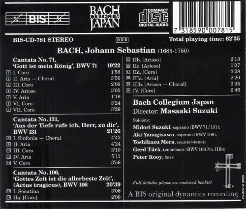 Bach Collegium Japan, Masaaki Suzuki - J.S. Bach: Cantatas, Vol. 2 (2009) CD-Rip