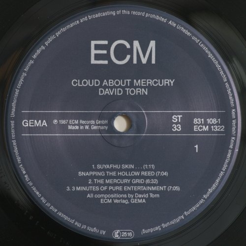 David Torn - Cloud About Mercury (1987) LP