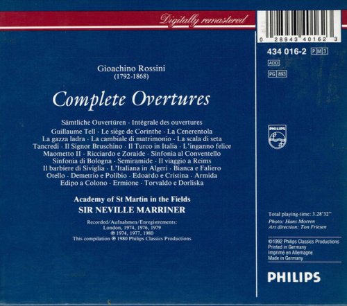 Neville Marriner - Rossini: Complete Overtures (1992) [3CD]