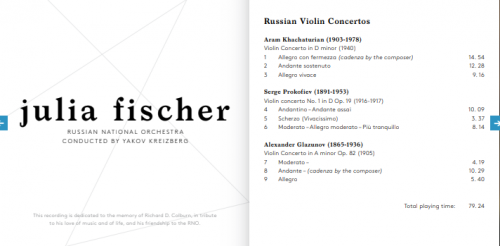 Julia Fischer, Russian National Orchestra, Yakov Kreizberg - Khachaturian, Prokofiev, Glazunov (2004) [Hi-Res]