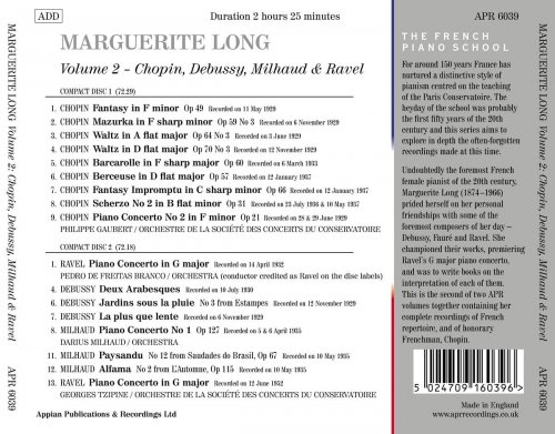Marguerite Long - Marguerite Long, Vol. 2 (2022)