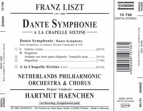 Netherlands Philharmonic Orchestra & Chorus, Hartmut Haenchen - Liszt: Dante Symphony/ A la Chapelle Sixtine (1998)