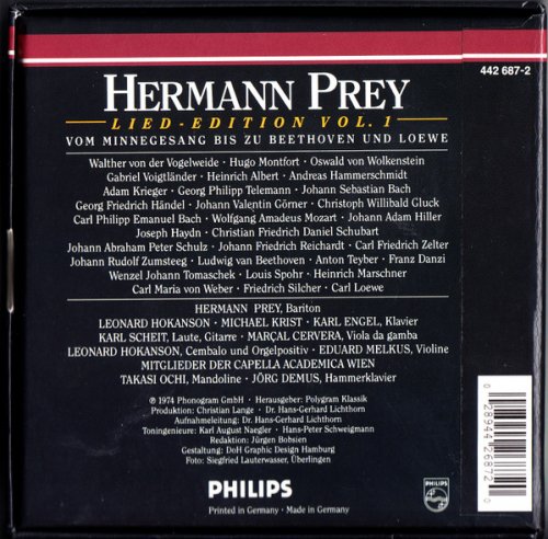 Hermann Prey - Lied-Edition Vol.1 (1974) [4CD Box Set]