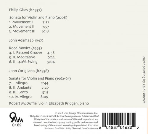 Robert McDuffie, Elizabeth Pridgen - Icons: Philip Glass, John Adams, and John Corigliano (2022) [Hi-Res]