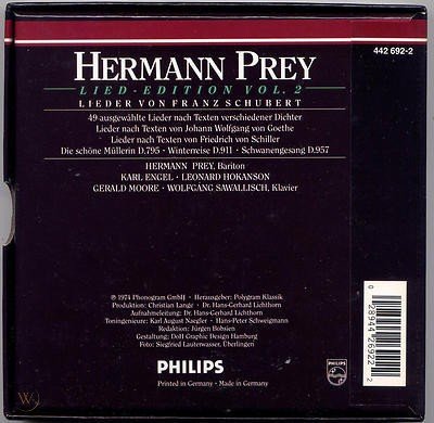 Hermann Prey - Lied-Edition Vol.2 (1974) [6CD Box Set]