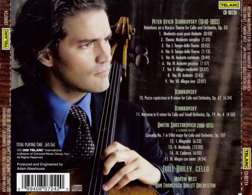 Zuill Bailey, San Francisco Ballet Orchestra, Martin West - Tchaikovsky: Russian Masterpieces for Cello & Orchestra (2009)