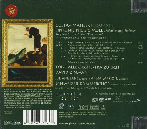 Tonhalle Orchestra Zurich, David Zinman - Mahler: Symphony No. 2 (2008) CD-Rip