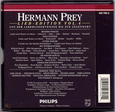 Hermann Prey - Lied-Edition Vol.4 (1976) [4CD Box Set]