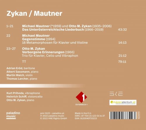 Various Artists - Zykan/Mautner: Das Unterösterreichische Liederbuch (2022)