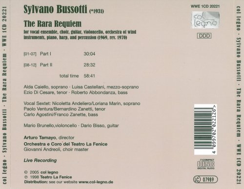 Sylvano Bussotti - The Rara Requiem (2005)