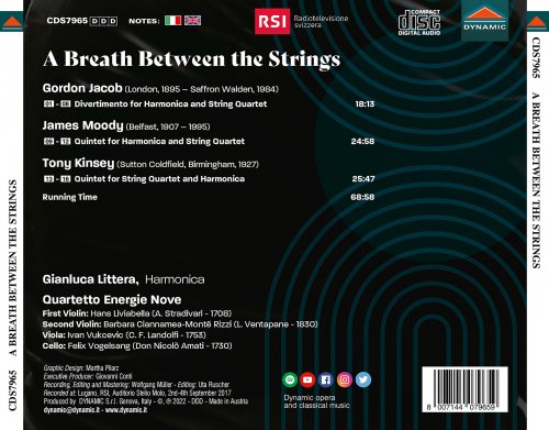 Gianluca Littera, Quartetto Energie Nove - A Breath Between the Strings (2022) [Hi-Res]