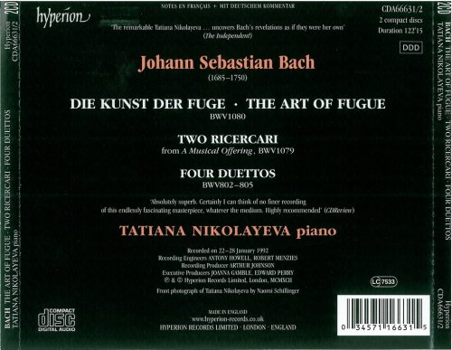 Tatiana Nikolayeva - Bach: Die Kunst der Fuge (The Art Of Fugue) (1992)