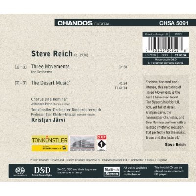 Kristjan Järvi - Steve Reich: Three Movements & The Desert Music (2011)