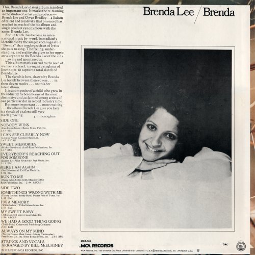 Brenda Lee - Brenda (1973) LP