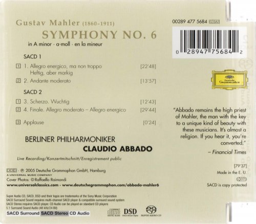 Berliner Philharmoniker, Claudio Abbado - Mahler: Symphony No. 6 (2005) CD-Rip