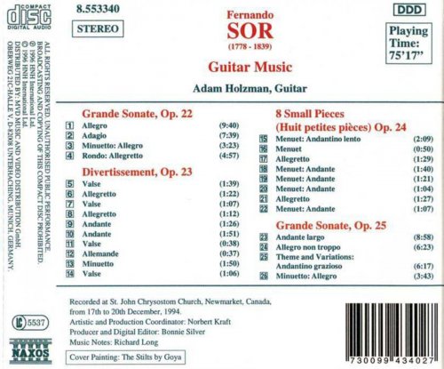 Adam Holzman - Sor: Grandes Sonatas, Opp. 22 & 25 (1995)