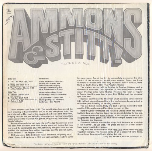 Ammons & Stitt - You Talk That Talk! (1971) LP