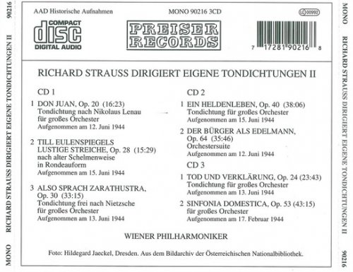 Wiener Philharmoniker, Richard Strauss - Richard Strauss dirigiert eigene Tondichtungen II (1994)