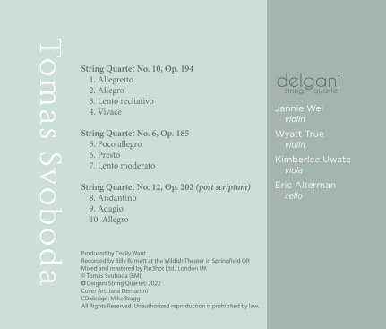 Delgani String Quartet - Tomas Svoboda: Three Quartets (2022) Hi-Res