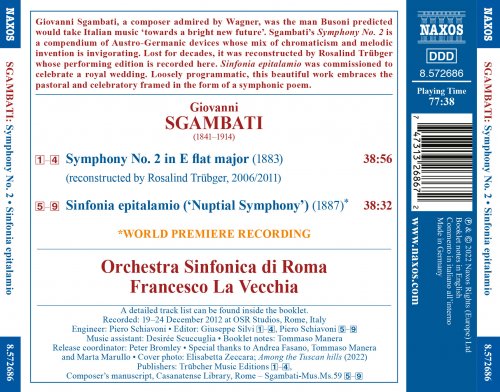 Orchestra Sinfonica di Roma, Francesco La Vecchia - Sgambati: Symphony No. 2 in E-Flat Major & Nupital Symphony (2022) [Hi-Res]