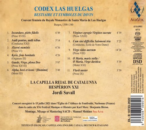 Jordi Savall, Hespèrion XX, La Capella Reial de Catalunya - Codex Las Huelgas (2022) [Hi-Res]