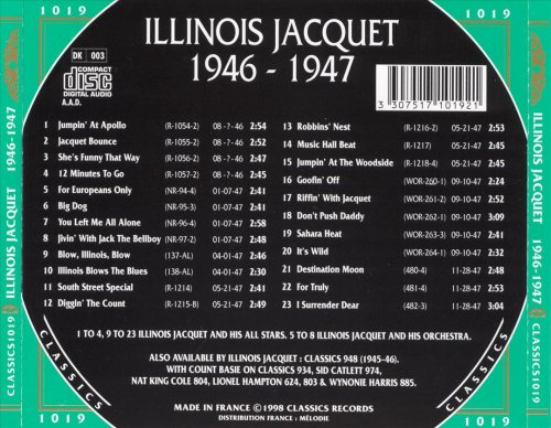 Illinois Jacquet - 1946-1947 (The Chronogical Classics, 1019) (1999)