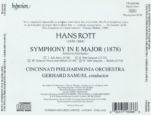 Gerhard Samuel - Hans Rott: Symphony in E major (2004)