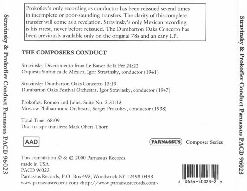Stravinsky, Prokofiev - Stravinsky & Prokofiev Conduct Their Works (2000)