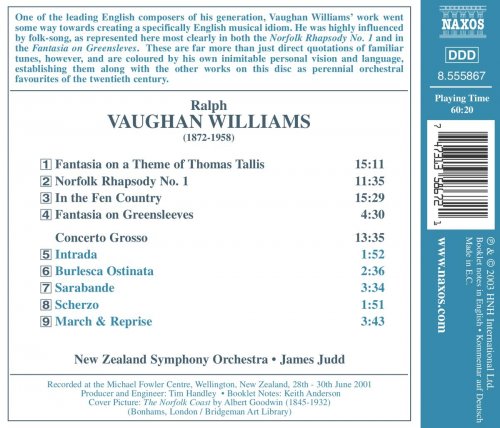 New Zealand Symphony Orchestra, James Judd - Williams: Fantasia on Greensleeves / Fantasia on a Theme of Thomas Tallis / Norfolk Rhapsody No. 1 (2003)