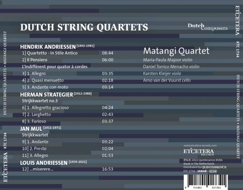 Matangi Quartet - Andriessen & Strategier & Mul & Andriessen: String Quartets (2022)