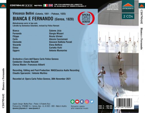 Alessio Cacciamani, Nicola Ulivieri, Giorgio Misseri, Salome Jicia - Bellini: Bianca e Fernando (Live at Opera Carlo Felice Genova, Italy, 11/30/2021) (2022) [Hi-Res]