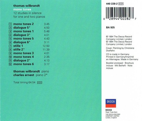 Thomas Wilbrandt, Charles Ernest - Mono Tones: 12 Studies in Silence (1994)