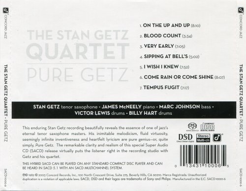 The Stan Getz Quartet - Pure Getz (1982) [2003 DSD64]