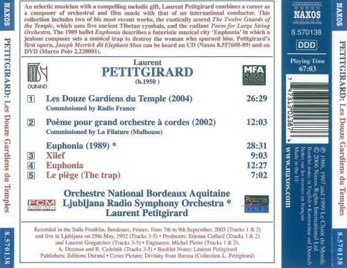 Orchestre National Bordeaux Aquitaine -  Petitgirard: Les Douze Gardiens du Temple, Poeme pour grand orchestre a cordes, Euphonia (2006)