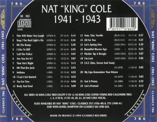 Nat "King" Cole - The Chronological Classics: 1941-1943 (1994)