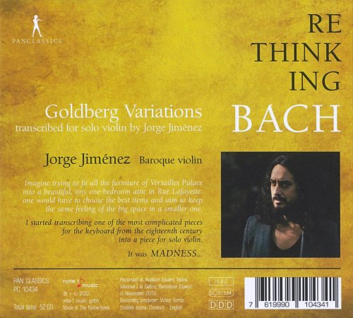 Jorge Jiménez - Rethinking Bach (2022) [Hi-Res]