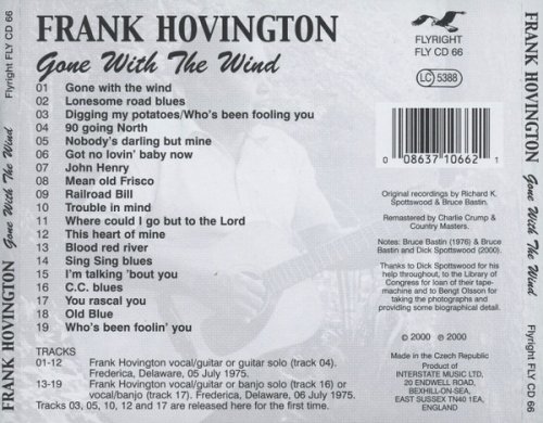 Frank Hovington - Gone With The Wind (2000)
