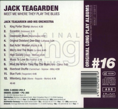 Jack Teagarden - Meet Me Where They Play The Blues (2005) [Original Long Play Albums]