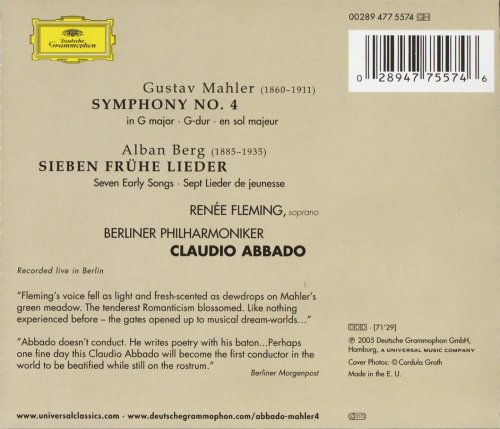 Renée Fleming, Berliner Philharmoniker, Claudio Abbado - Mahler: Symphony No. 4 / Berg: Sieben frühe Lieder (2005) CD-Rip