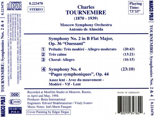 Antonio de Almeida - Tournemire: Symphonies 2 & 4 (1994)