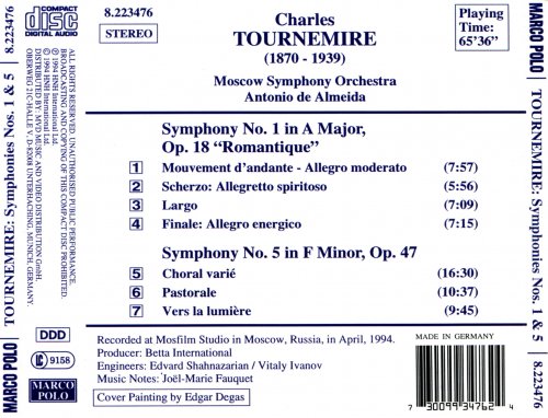 Antonio de Almeida - Tournemire: Symphony Nr. 1 'Romantische' & Symphony Nr. 5 (1994)
